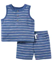 Janie and Jack Baby Striped Slub Matching Set