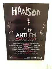 HANSON 2014 Australian Tour Poster A2 Anthem Middle Of Nowhere Shout It Out *NEW