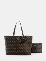 GUESS Brown Logo Power Play Large Tech Tote