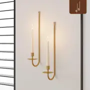 Iron Wall Candle Holders Set of 2 – Powder Coated for Long-Lasting Use, Retro St