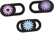 CONGARTENO 3pcs Webcam Privacy Cover Slide for Laptop Tablet Chrysanthemum Pattern Lens Protector Peeping Webcam Lid Durable Design for Safe Digital Life Random Color