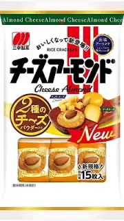 Sanko Cheese Almonds Rice Crackers 15PC (Pack of 12) Valued Pack JAPAN US Seller