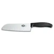 Victorinox Fibrox Santoku Chefs Knife 17cm, High Carbon Steel Blade - 6.8523.17G
