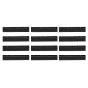 12pcs Plastic Hex Shank Screwdriver Bit Holder 11 Holes Drill Storage Case Black