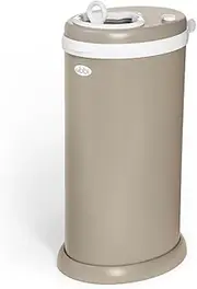 Ubbi Stainless Steel Nappy Pail, Odor Locking, No Special Bag Required, Award-Winning, Registry Must-Have, Matte Taupe