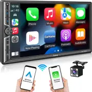 [Upgrade Wireless] Double Din Car Radio with Wireless Apple Carplay and Android