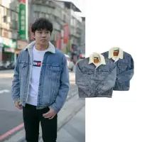 在飛比找momo購物網優惠-【LEVIS】水洗藍牛仔厚外套 丹寧 鋪毛牛仔外套 暗袋 牛