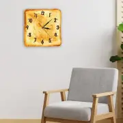 Realistic Toasted Bread Wall Clock Decorative Square Arabic Numerals Home Decor
