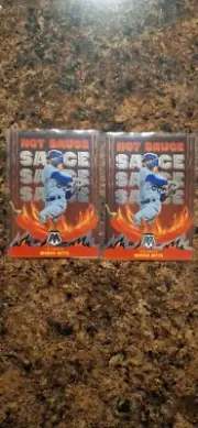 2022 Panini Mosaic Baseball Mookie Betts Hot Sauce No. HS-1 Los Angeles Dodgers