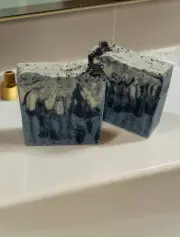 Barber Shop Beard and Body Soap Bar Activated Charcoal Detox Soap Bar, Poppyseed