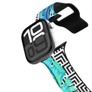 Apple Watch Series 10 (46mm) Impact Band Banana leaf on black and white pattern