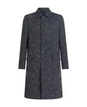 WOOL COAT WITH KNOPPED FABRIC IT52,IT48 Black