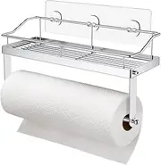 Carry360 Adhesive Paper Towel Holder Wall Mounted, Paper Towel roll Holder Wall Mounted for Kitchen,Bathroom & Balcony -Holds,Pot Holders,No Drilling,No Drilling Paper Towel Holder Shelf