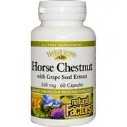 Natural Factors Horse Chestnut Seed with Grape Seed Extract 350 mg 60 Capsules