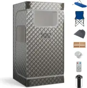 Costway Portable Steam Sauna for Home, Full Body Sauna Box with 3L Steam Gene...