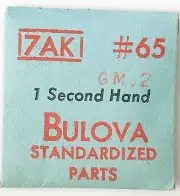 Bulova New 7AK GM.2 Vintage 1-Second Hand Only #65 NOS Sealed Original Package