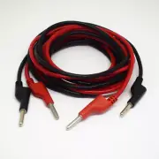 2pairs 5M Silicone High Voltage Dual 4mm Banana Plug Test Leads Cable Red Black
