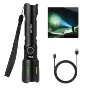 LED Flashlights High Lumens Rechargeable Premiun Aluminum Alloy Super Bright ...