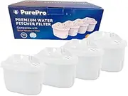PurePro 4 Pack Water Filter for Brita Maxtra/Mavea, Marella, Aluna/Navelia Frosted Tassimo Jug Pitcher 2.4L 3.5L Replacement Cartridge Refill