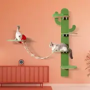 Docal Cat Climbing Tower Wall,Cat Wall Shelves with Cat Tree Tower Cactus Sha...