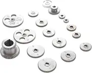 ViaGasaFamido 18PCS Mini Lathe Gear Set Separation Machine Metal Exchange Gear with Motor Beat Panel Duplex HT250 Gray Casting T60 T50 T40 T40 T30 T30 T20 Set