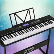 Alpha 61 Keys Electronic Piano Keyboard Digital Electric w/Stand Sensitive Key