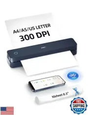 PRT Portable Printer Wireless for Travel, Bluetooth Thermal Printer Support 8