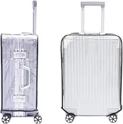 Clear PVC Travel Suitcase Cover Protectors, Granmagazz Clear Luggage Covers, Luggage Cover Protector Bag, Luggage Cover Suitcase Protector Cover Dust Cover for Wheeled Suitcase, 20 inch