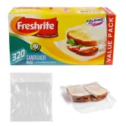 320 Ct Value Pack Fold Top Sandwich Bags for Food Storage Snacks Reusable Bpa Fr