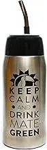 Mate Green Yerbomos 4.0 Black 580 ml for Yerba Mate Tee 580 ml, a Portable Accessory for Yerba Mate, Works Like a Thermos Flask with a Water Bottle and Keeps The Water, Silver-Black, 13308