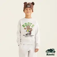 在飛比找momo購物網優惠-【Roots】Roots 大童-冬日海狸系列 刷毛圓領上衣(