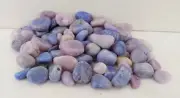 BULK ASSORT / PURPLE DYED ROCK / STONES / TUMBLED AGATE / MINERALS / COLLECTIBLE