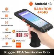 Handheld Terminal Scanner Barcode NFC Grip Pistol Scan Warehouse Data Collector