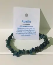 Apatite Crystal Chip Bracelet | Brand New with info tag