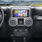 7 Inch Car Navigation Player Compatible for Wrangler, Carplay Android Auto Android 11 Bluetooth Automobile Music Player Carplay Mirror Link Bluetooth FN RDS EQ Backup Camera 2+32G