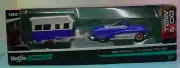 1950 MERCURY /ALAMEDA TRAILER ✰Blue/white✰Maisto TOW & GO✰box