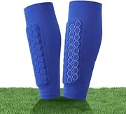 Mens Football Shin Guards, Protective Shin Pad Sleeves with Anti Slip Strip Elastic Ankle Sleeves for Football Games Leg Calf Protective Gear Climbing Cycling Collision Avoidance