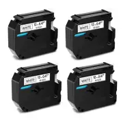 4PK Label Tape M-K231 MK231 M231 Black on White 12MM 1/2" for Brother PT-65