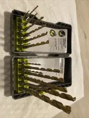 Ryobi Titanium Drill Bit Set (21pc) 1/4" Hex Shank 135 SplitPoint,