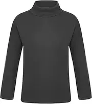 [FEESHOW] Boys Girls Thermal Underwear Top Fleece Lined Long Sleeve Undershirts Baselayer for Kids