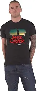 [Rock Off officially licensed products] Alice Cooper T Shirt Back Road Logo Official Unisex Black