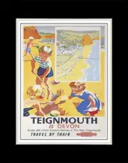 1960 Teignmouth is Devon British Railways - Matted for 11x14 Frame