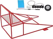 RC Truck Rear Bucket, RC Full Scale Rear Bucket Decoration with Short Flag and Roof Light for WPL D12 1/10 Remote Control Truck(Blue)