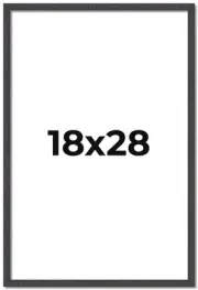 18x28 Rustic Brown Real Wood Picture Frame Width 0.75 inches | Interior Frame De