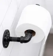 NEW LDR Pipe Decor Toilet Paper Holder + Mount Rustic Farmhouse Industrial Decor