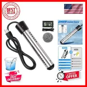 Immersion Water Heater, 2000W Portable Bucket Heater Electric with 304 Stainl...
