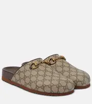 [Gucci] Gucci GG Supreme Horsebit mules AU 9.5 beige