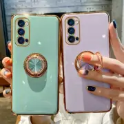 Ring Case Luxury Plating Stand Holder Cover For Samsung S22 S21 S20 FE S10+ A72