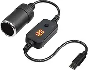Car Type C Converter Cable, Car Converter Cable - Automotive Type-C Charger Cable, Lightweight Car Charger Adapter for Car, Truck, Sedan, RV