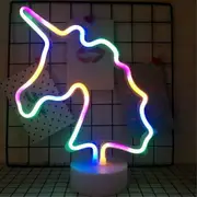 Colorful Unicorns Led Neon Signs Light Christmas Wedding Decor Table Lamp Battery Powered Bar Pub